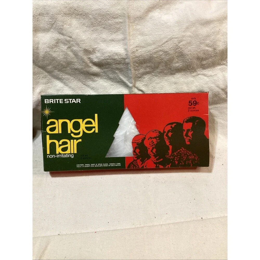 Vintage Brite Star Angel Hair Spun Glass Christmas Tree Decoration 2 Oz